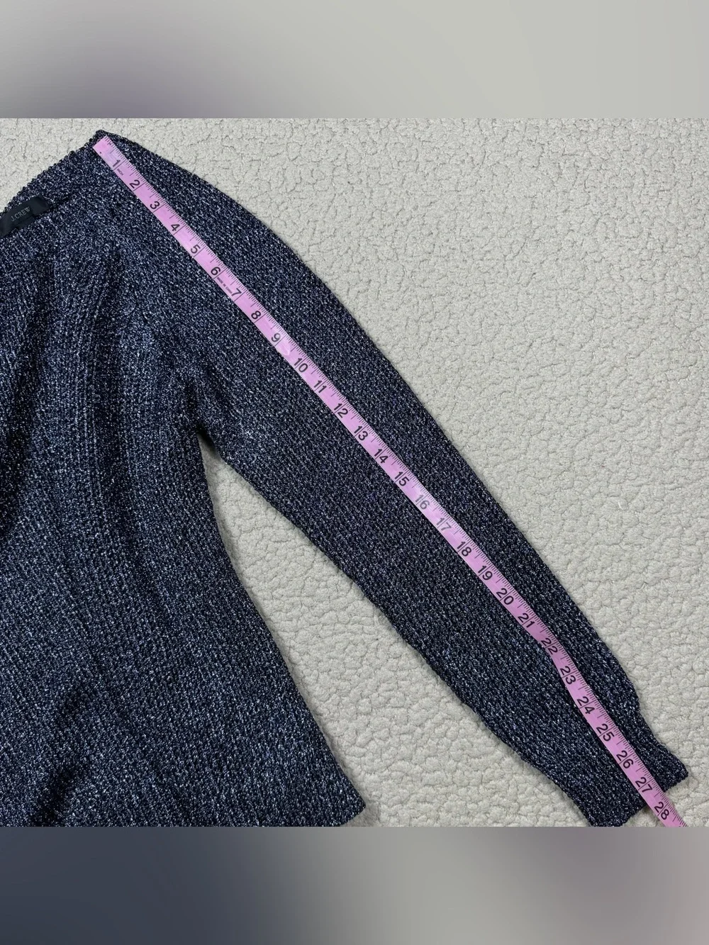 J. Crew Metallic Knit Crewneck Sweater Petite PL